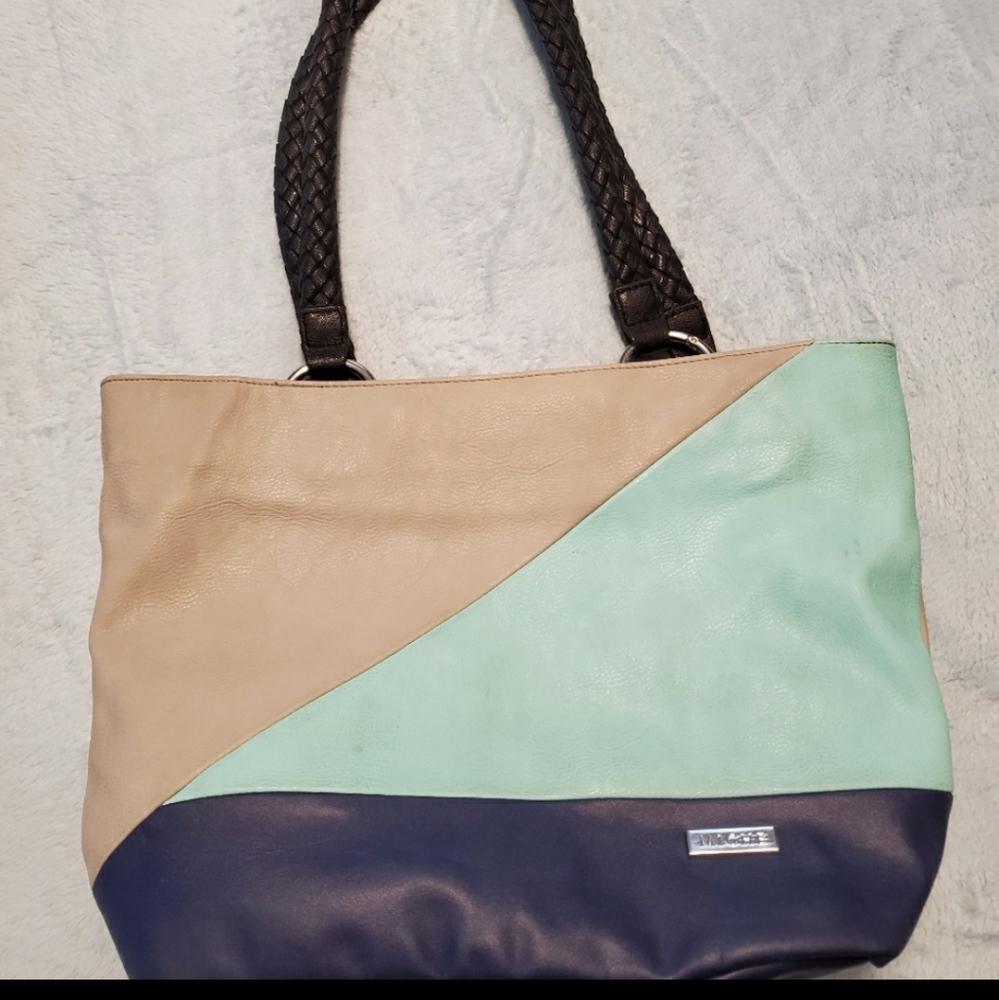 Miche Demi base, braided handles, and large silver